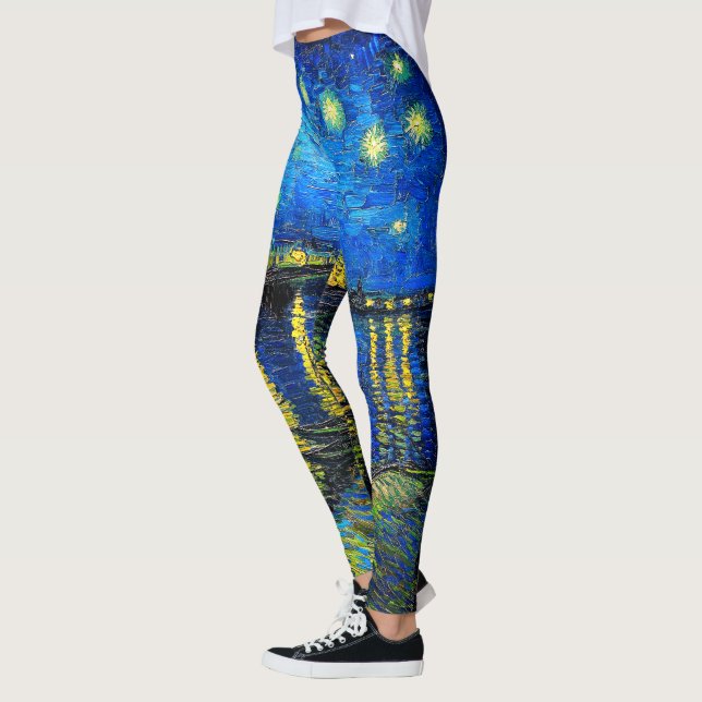 Starry Night Over the Rhone von Vincent Van Gogh Leggings (Links)