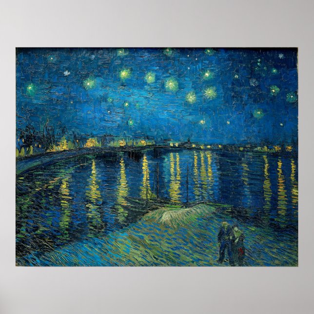 Starry Night Over the Rhone von Vincent van Gogh Poster (Vorne)