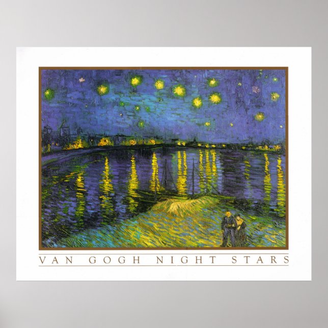Starry Night Over the Rhone von Vincent Van Gogh Poster (Vorne)