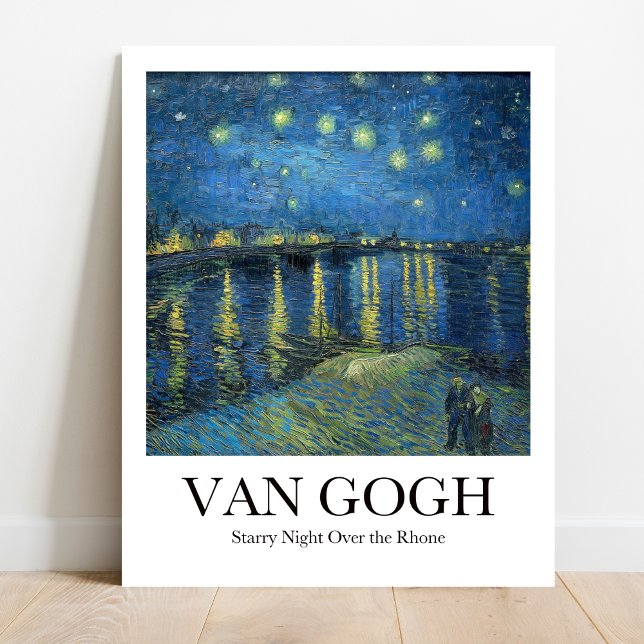 Starry Night Over the Rhone von Vincent van Gogh Poster (Own a Starry Night! ✨ Van Gogh's masterpiece. Museum-quality poster)