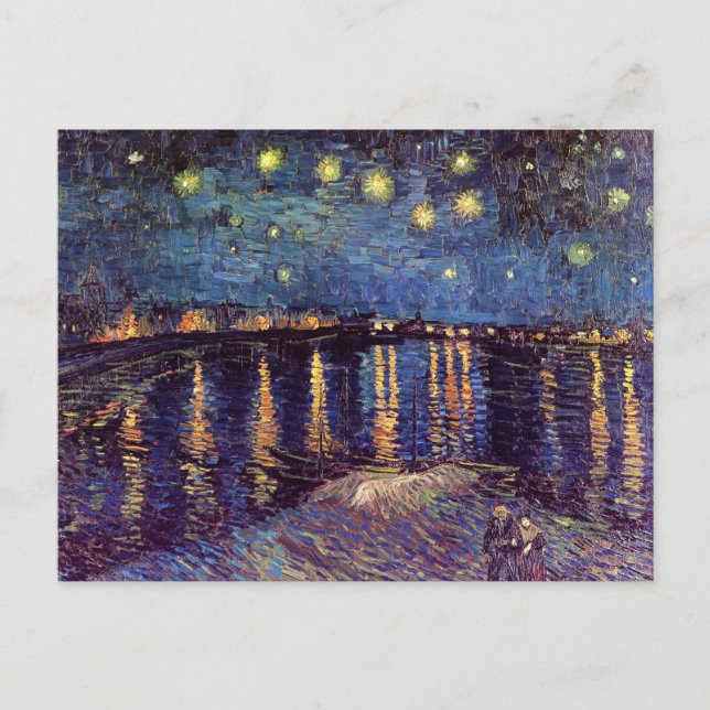 Starry Night Over the Rhone von Vincent van Gogh Postkarte (Vorderseite)