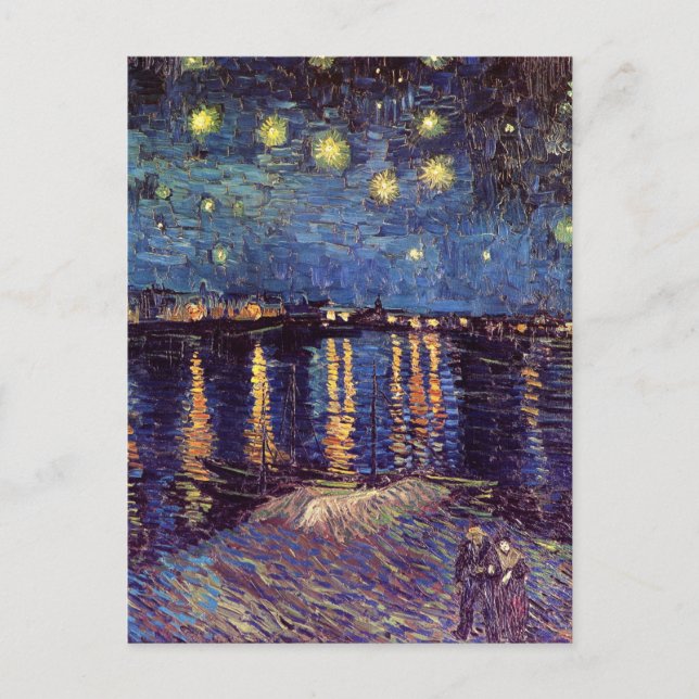 Starry Night Over the Rhone von Vincent van Gogh Postkarte (Vorderseite)