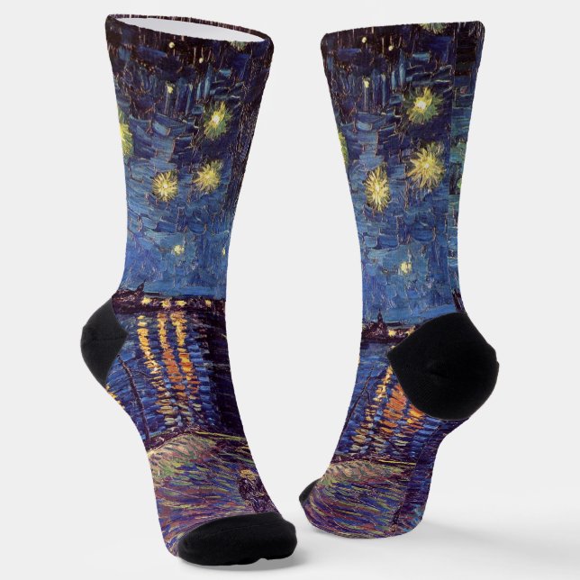 Starry Night Over the Rhone von Vincent van Gogh Socken (Gewinkelt)