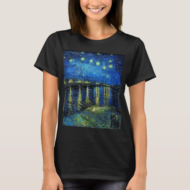 Starry Night Over the Rhone von Vincent Van Gogh T-Shirt (Vorderseite)