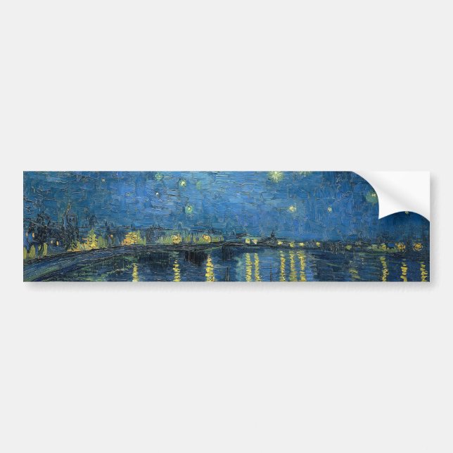 Starry Night Over the River Rhone (von van Gogh) Autoaufkleber (Vorne)