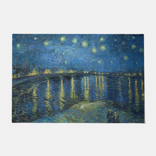 Starry Night Over the River Rhone (von van Gogh) Fußmatte (Vorderseite)