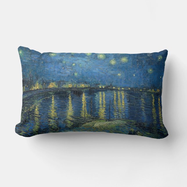 Starry Night Over the River Rhone (von van Gogh) Lendenkissen (Vorderseite)