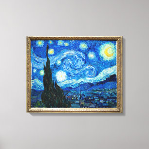 Starry Night Painting by Painter Vincent Van Gogh Leinwanddruck