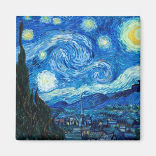 Starry Night Painting by Painter Vincent Van Gogh Magnet