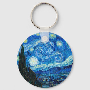 Starry Night Painting by Painter Vincent Van Gogh Schlüsselanhänger