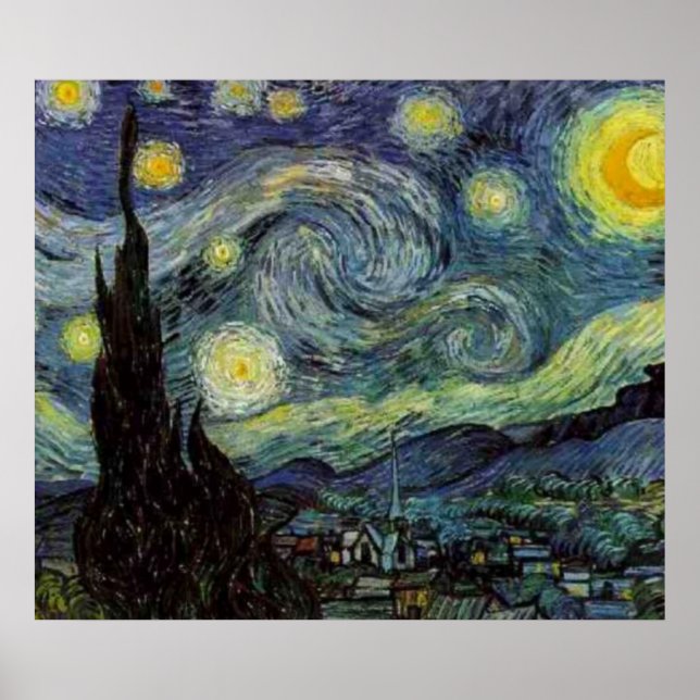 Starry Night Painting by van Gogh Poster (Vorne)