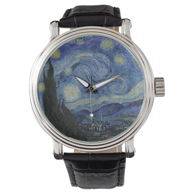 Starry night painting Van Gogh Armbanduhr (Vorderseite)