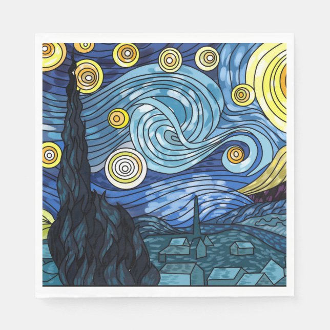 Starry Night Paper Napkins Serviette (Vorderseite)