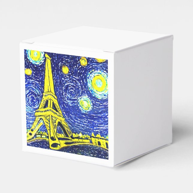 Starry Night Paris Frankreich Geschenkschachtel (Vorderseite)
