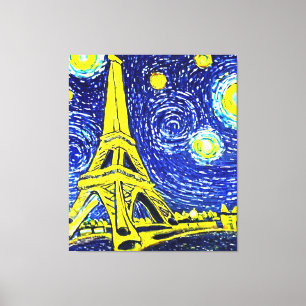 Starry Night Paris Frankreich Leinwanddruck