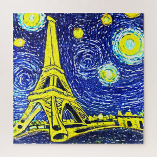 Starry Night Paris Frankreich Puzzle
