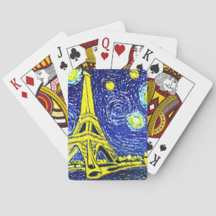 Starry Night Paris Frankreich Spielkarten