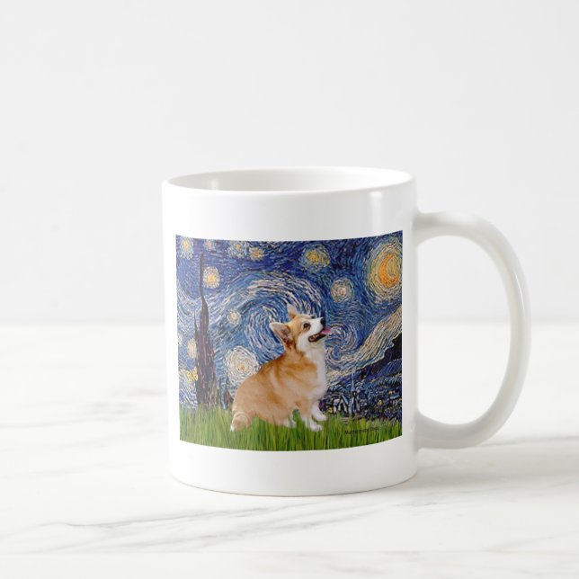 Starry Night - Pembroke Welsh Corgi 7b Tasse (Rechts)
