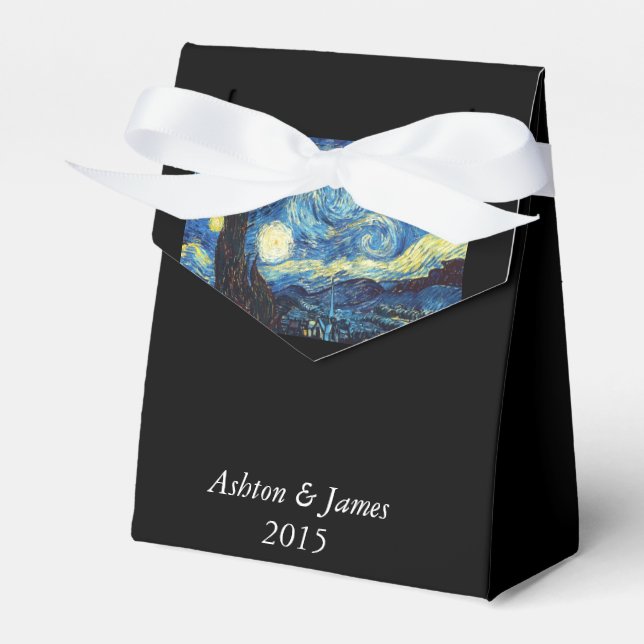 Starry Night Personalisiert Gastgeschenk Hochzeit  Geschenkschachtel (Vorderseite)