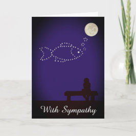Starry Night Pet Fish Sympathy Card Karte