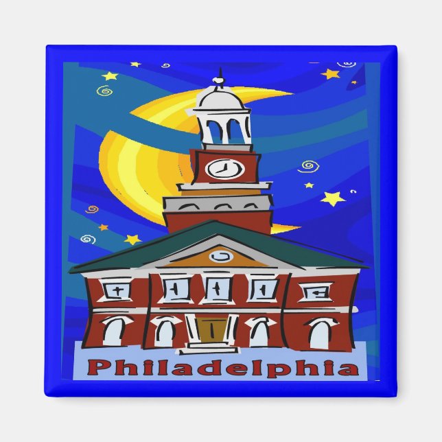 Starry Night Philadelphia Magnet (Vorne)