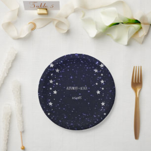 Starry Night Polterabend Paper Plate Pappteller