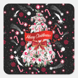 Starry Night Quadratischer Aufkleber