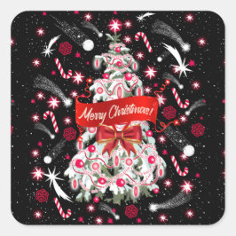 Starry Night Quadratischer Aufkleber