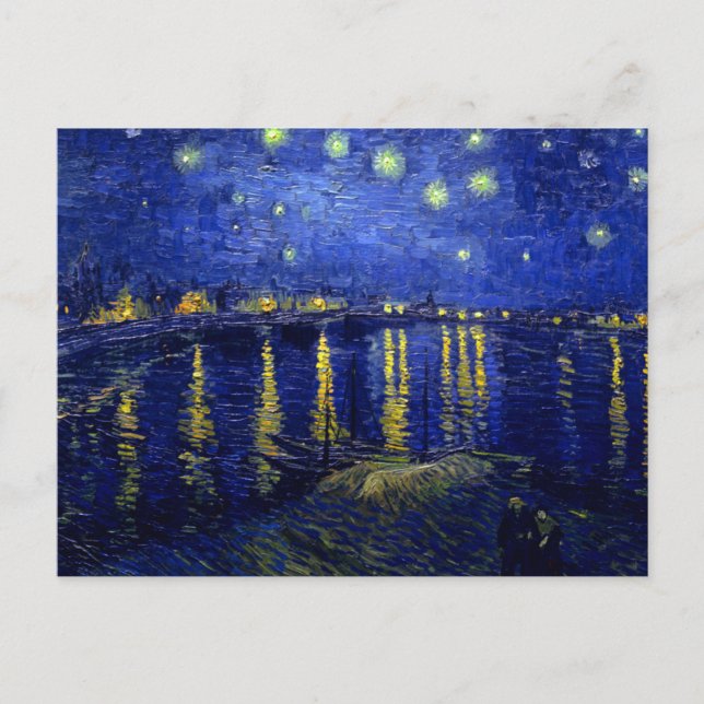 Starry Night Rhone Van Gogh Fine Art Postkarte (Vorderseite)