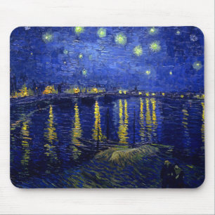 Starry Night Rhone von Van Gogh Mousepad