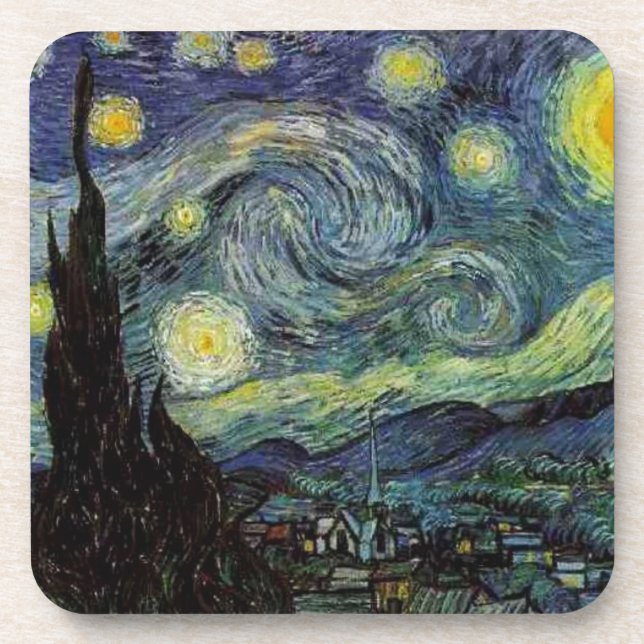 Starry night Rhone von Van Gogh Untersetzer (Vorderseite)