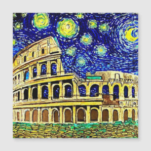 Starry Night Rome Italien Magnetkarte