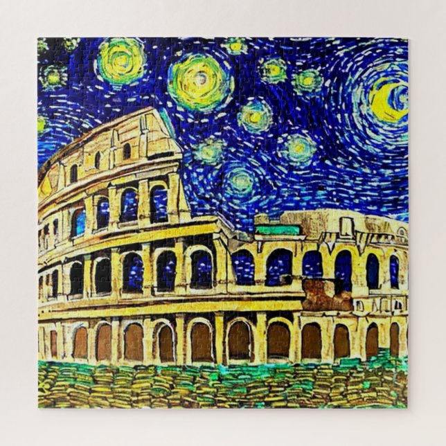 Starry Night Rome Italien Puzzle (Vertikal)