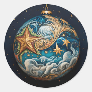 Starry Night Runder Aufkleber