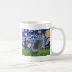 Starry Night - Russische Blaue Katze 2 Tasse