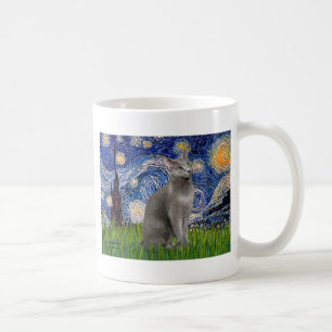 Starry Night - Russische Blaue Katze Tasse