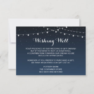 Starry Night Rustic Wedding Registrierungskarte RSVP Karte