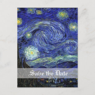 Starry Night, Save the Date Ankündigungspostkarte
