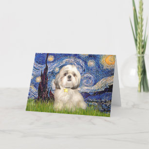 Starry Night - Shih Tzu (Y) Karte