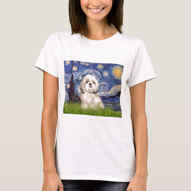 Starry Night - Shih Tzu (Y) T-Shirt (Vorderseite)