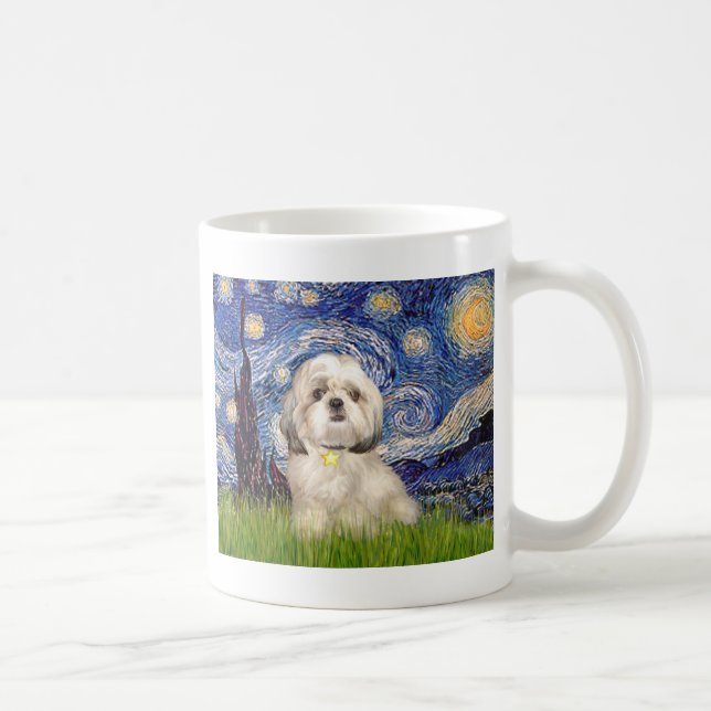 Starry Night - Shih Tzu (Y) Tasse (Rechts)