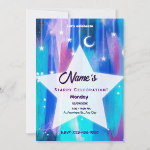 Starry Night Shooting Star Einladung
