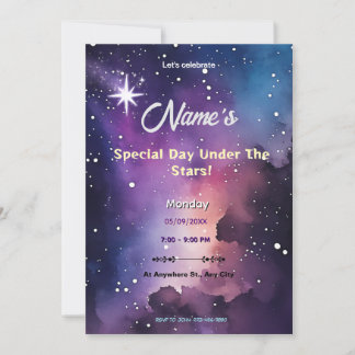 Starry Night Shooting Star Einladung