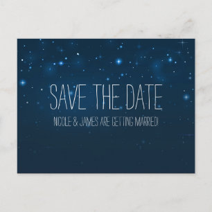 Starry Night Sky Celestial Save the Date Postcard Ankündigungspostkarte