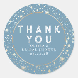 Starry Night Sky Celestial Vielen Dank Runder Aufkleber