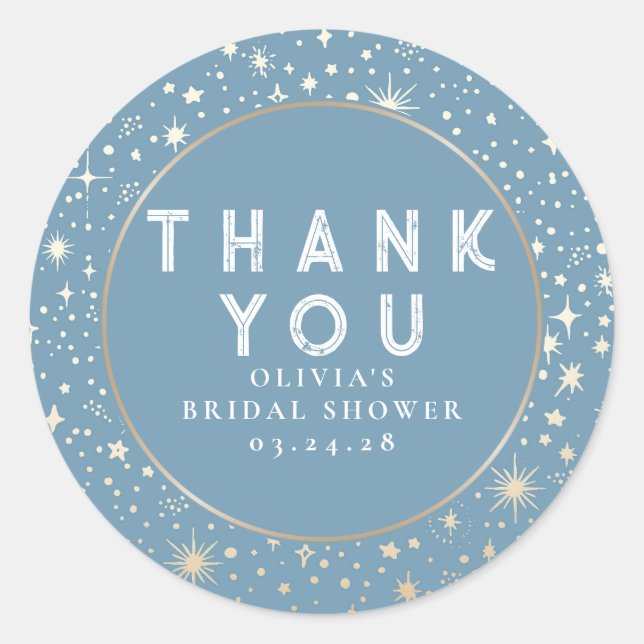Starry Night Sky Celestial Vielen Dank Runder Aufkleber (Vorderseite)