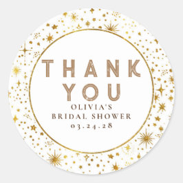 Starry Night Sky Celestial Vielen Dank Runder Aufkleber