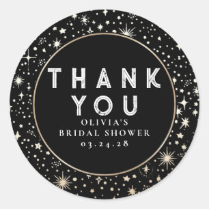 Starry Night Sky Celestial Vielen Dank Runder Aufkleber