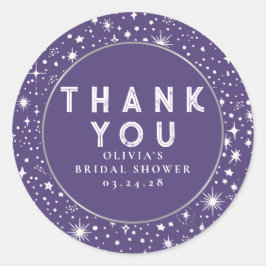 Starry Night Sky Celestial Vielen Dank Runder Aufkleber