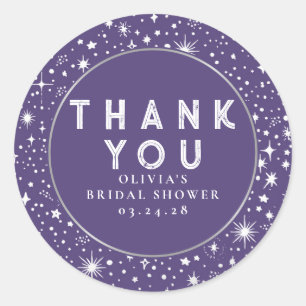 Starry Night Sky Celestial Vielen Dank Runder Aufkleber